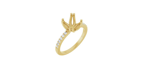 1/5 CTW Natural Diamond Semi-Set Engagement Ring