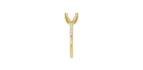 1/5 CTW Natural Diamond Semi-Set Engagement Ring