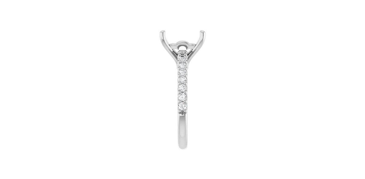 3/8 CTW Natural Diamond Semi Set Engagement Ring