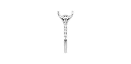 3/8 CTW Natural Diamond Semi Set Engagement Ring