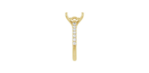 3/8 CTW Natural Diamond Semi Set Engagement Ring