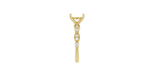 Round 1/4 CTW Natural Diamond Semi-Set Engagement Ring