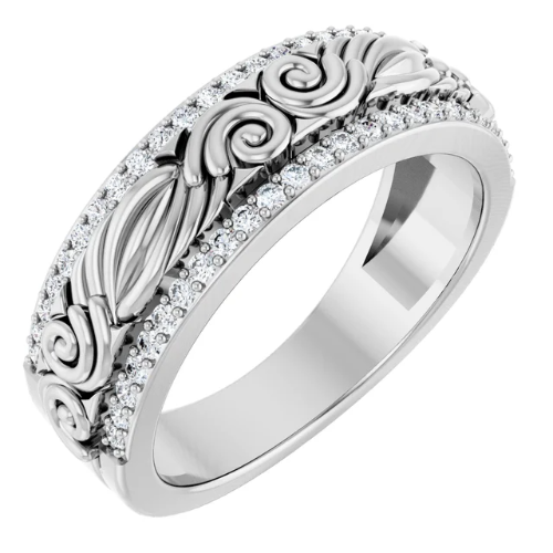 Accented Band – 3/8 CTW Diamond