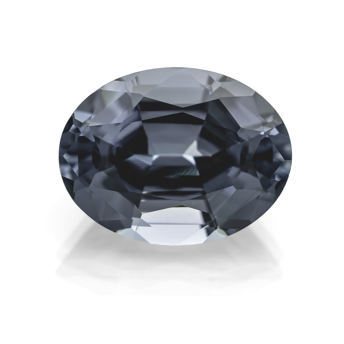 1.53 ct Natural Spinel — Oval 8 × 6 mm (Unheated, Grey)