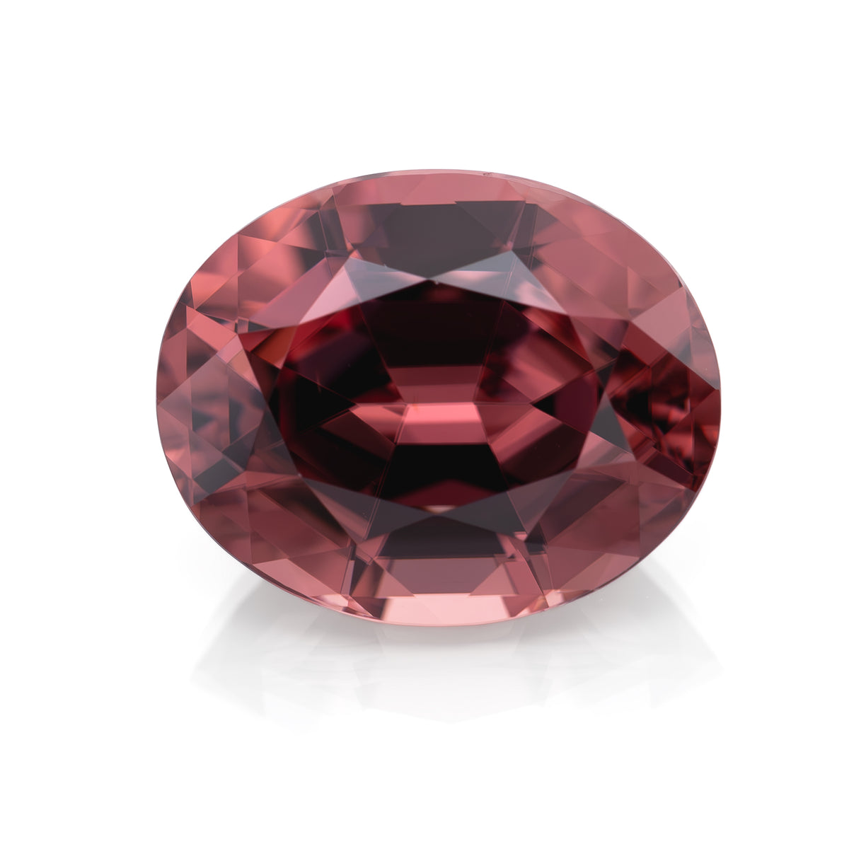 11.23 ct Natural Zircon — Oval 14 × 11.3 mm (Unheated, Pink)