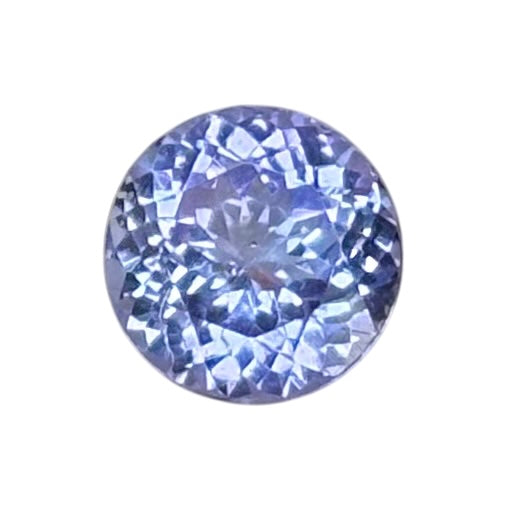 Natural Tanzanite, round 6.50 mm, 1.15 ct, AA purplish blue