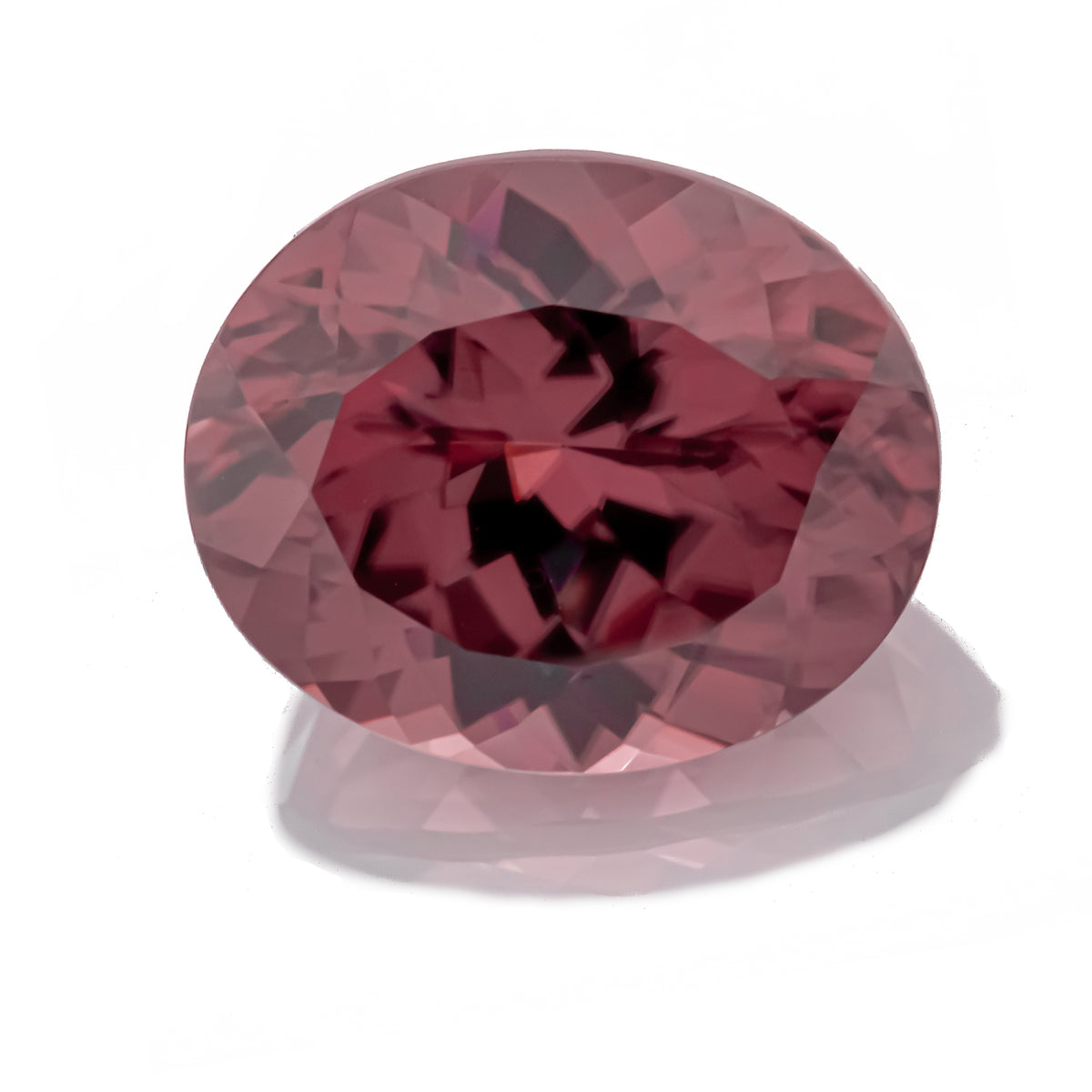 8.79 ct Natural Zircon — Oval 12.6 × 10.5 mm (Pink)