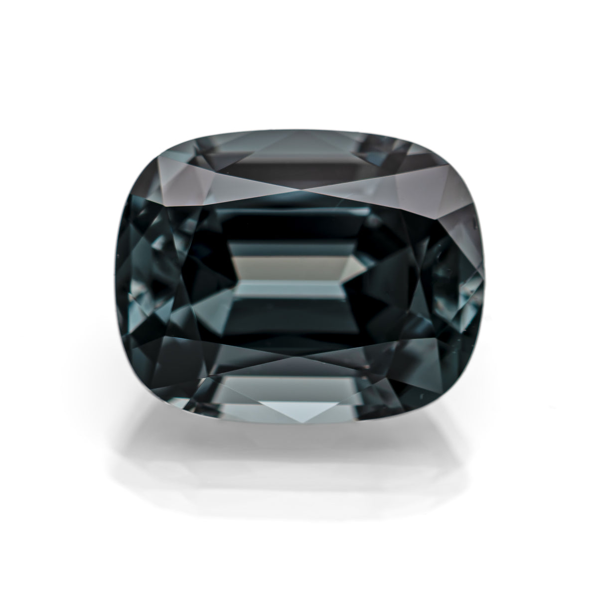 1.6 ct Natural Spinel — Cushion 7.8 × 6.2 mm (Unheated, Grey)