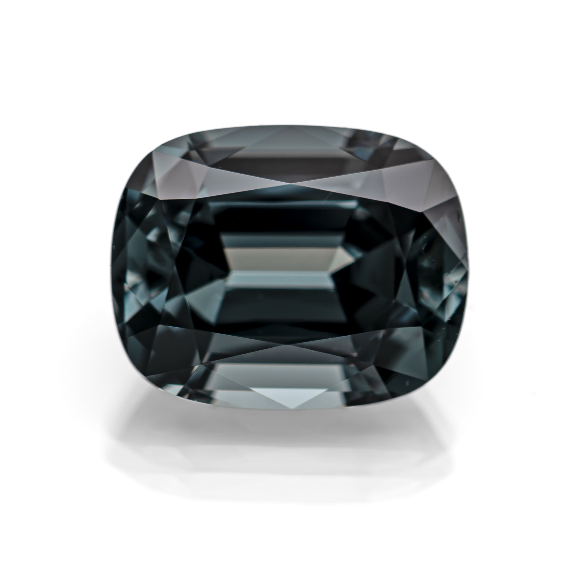 1.6 ct Natural Spinel — Cushion 7.8 × 6.2 mm (Unheated, Grey)