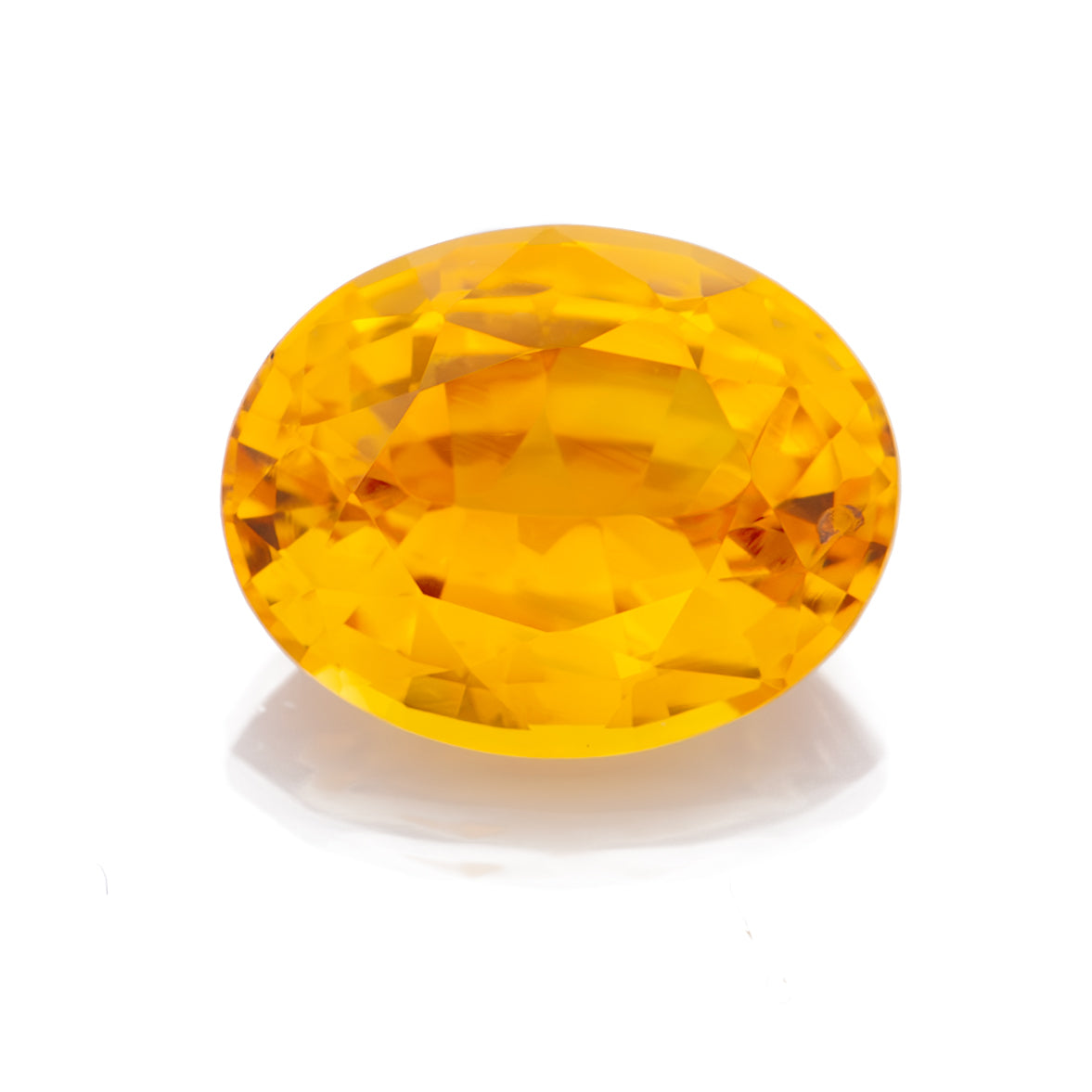 3.2 ct Natural Sapphire — Oval 10.2 × 8 mm (Yellow)