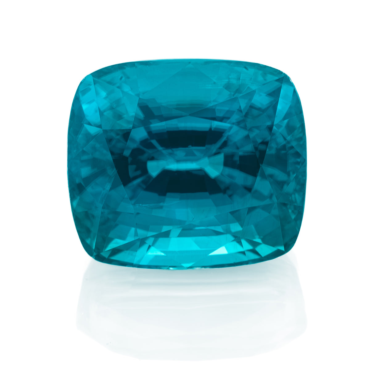 12.12 ct Natural Zircon — Cushion 11.6 × 10.3 mm (Blue)