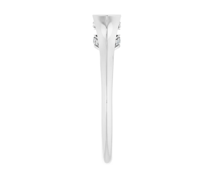 V-Prong Hidden Halo-Style Engagement Ring