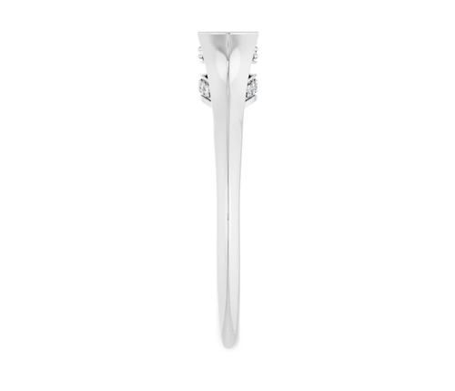 V-Prong Hidden Halo-Style Engagement Ring