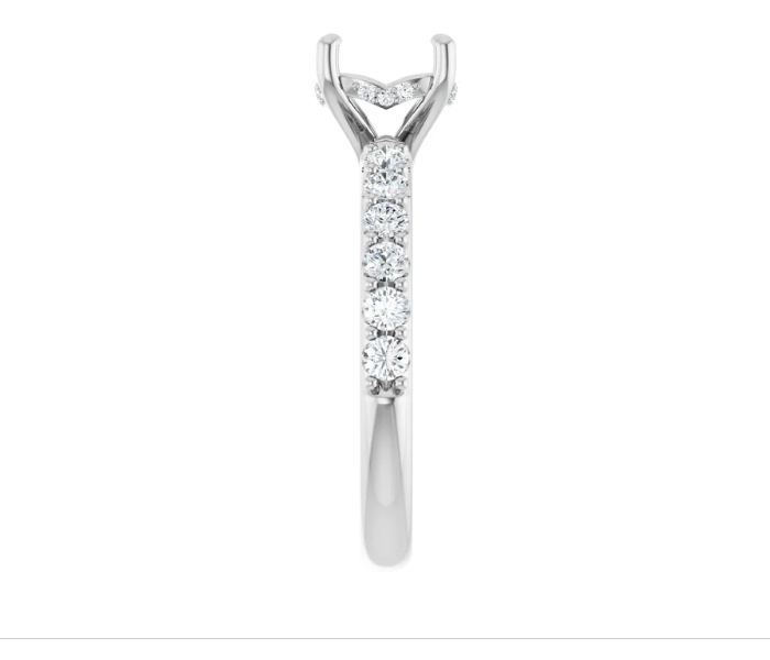 Round 1/2 CTW Natural Diamond Semi-Set Engagement Ring