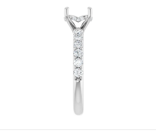 Round 1/2 CTW Natural Diamond Semi-Set Engagement Ring