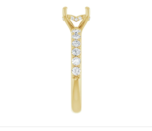 Round 1/2 CTW Natural Diamond Semi-Set Engagement Ring